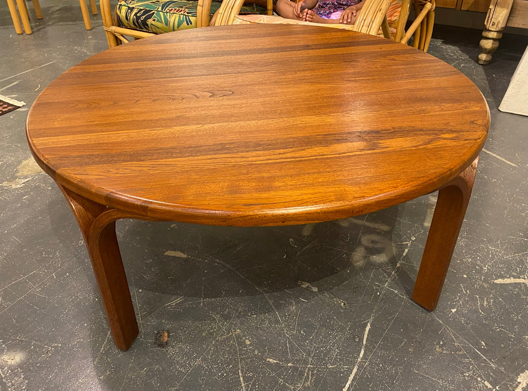 Round Danish Teak Wooden Table